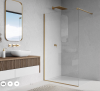 Ronal Sanswiss Easy Black Ścianka prysznicowa Walk-in 90x200 cm profile złoto szczotkowane szkło przezroczyste Aquaperle STR4P0901307